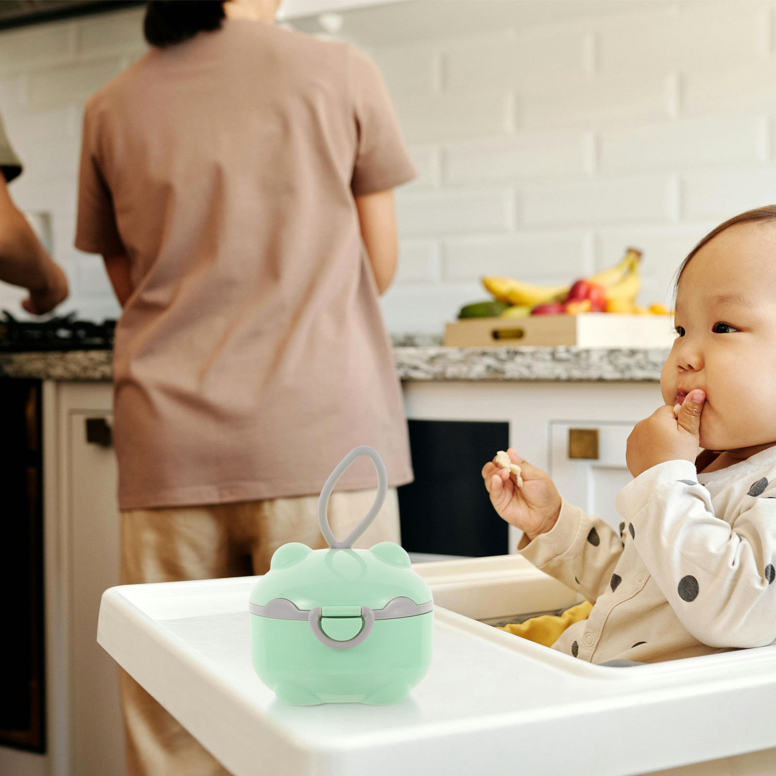 Baby Food For Travelling - กล่องแบ่งนมผงสำหรับเด็กแบบพกพา ปิดผนึกอย่างดี ดีไซน์กะทัดรัดสำหรับใส่ในกระเป๋าใส่ผ้าอ้อม ป้องกันการหกเลอะเทอะ