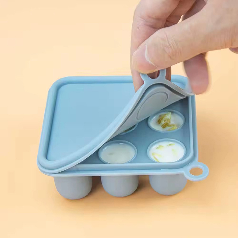 Freezer Tray Baby - ถาดแช่แข็งอาหารเด็กซิลิโคนพร้อมฝาปิด ที่ใส่ผลไม้ อาหาร นมแม่ แม่พิมพ์ไอติม ภาชนะเก็บอาหาร