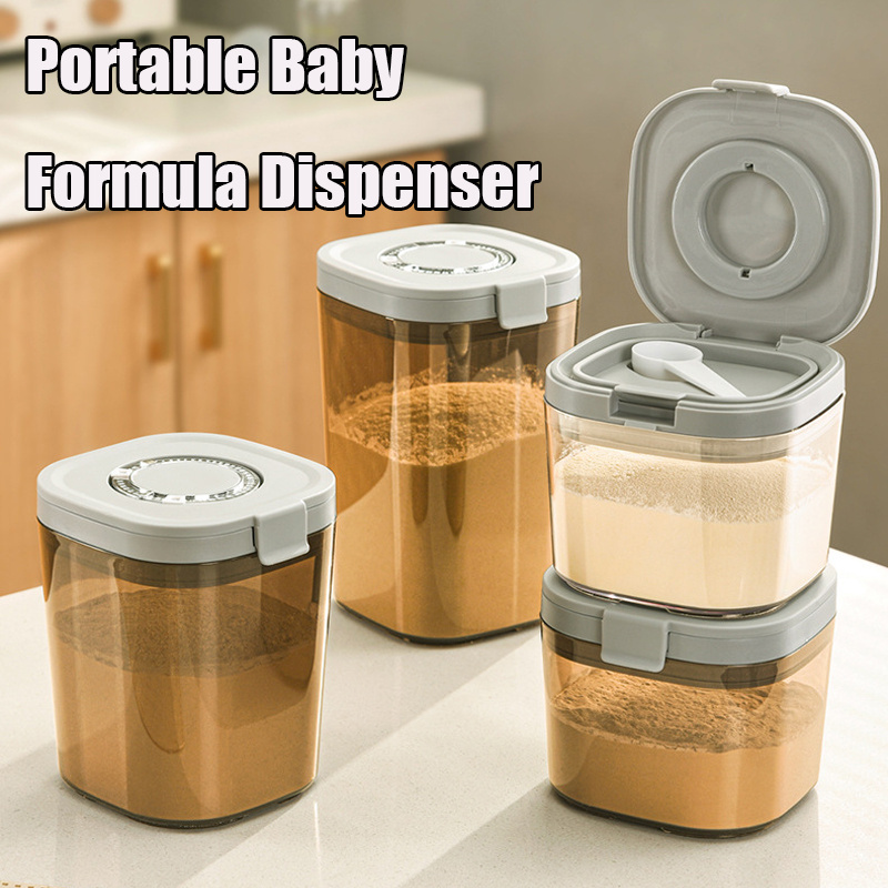 Baby Food For Travelling - Moisture-proof กล่องเก็บอาหารเด็ก Scoop 800/1300/1800ml นมผงคอนเทนเนอร์สําหรับเดินทางกิจกรรมกลางแจ้ง