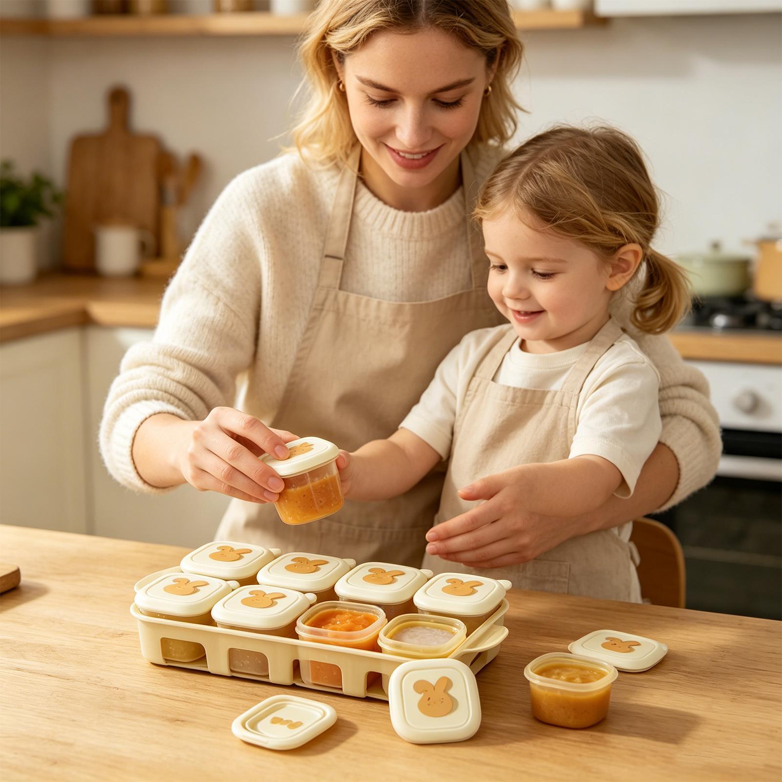 ถาดแช่อาหารทรงลูกบาศก์ ภาชนะใส - Freezer Tray Baby บทวิจารณ์และราคา