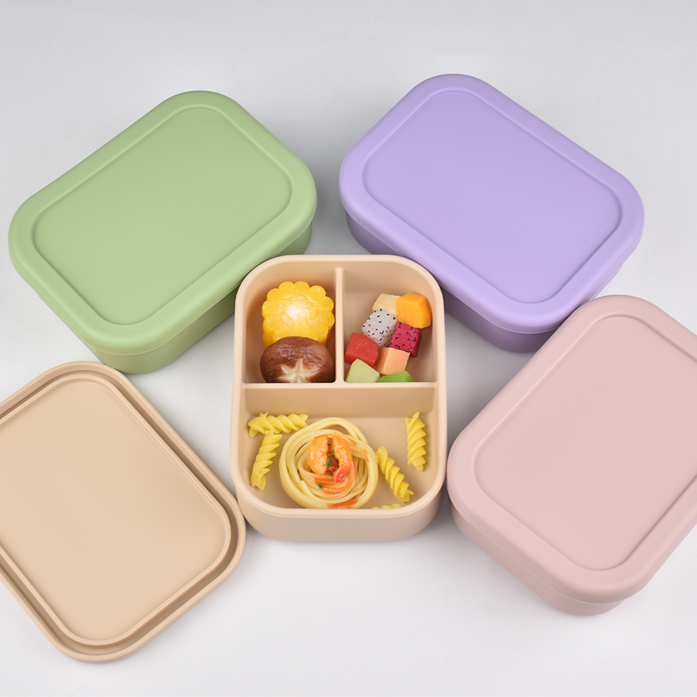 กล่องอาหารกลางวันแบบซิลิโคน 3  - Baby Food Zone บทวิจารณ์และราคา