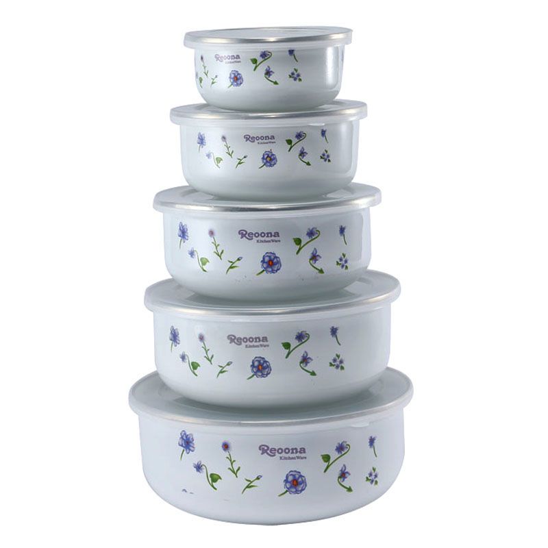 ชุดชามเคลือบหนา 5 ชิ้น พร้อมฝา - Baby Food With Iron บทวิจารณ์และราคา