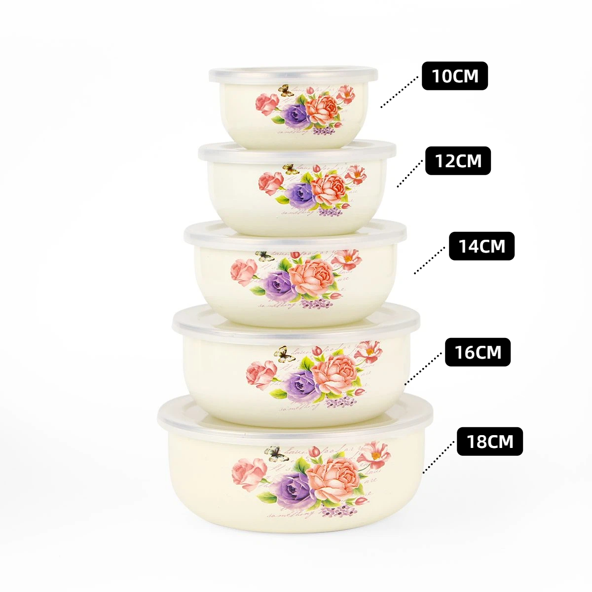 ชุดชามเคลือบหนา 5 ชิ้น พร้อมฝา - Baby Food With Iron บทวิจารณ์และราคา