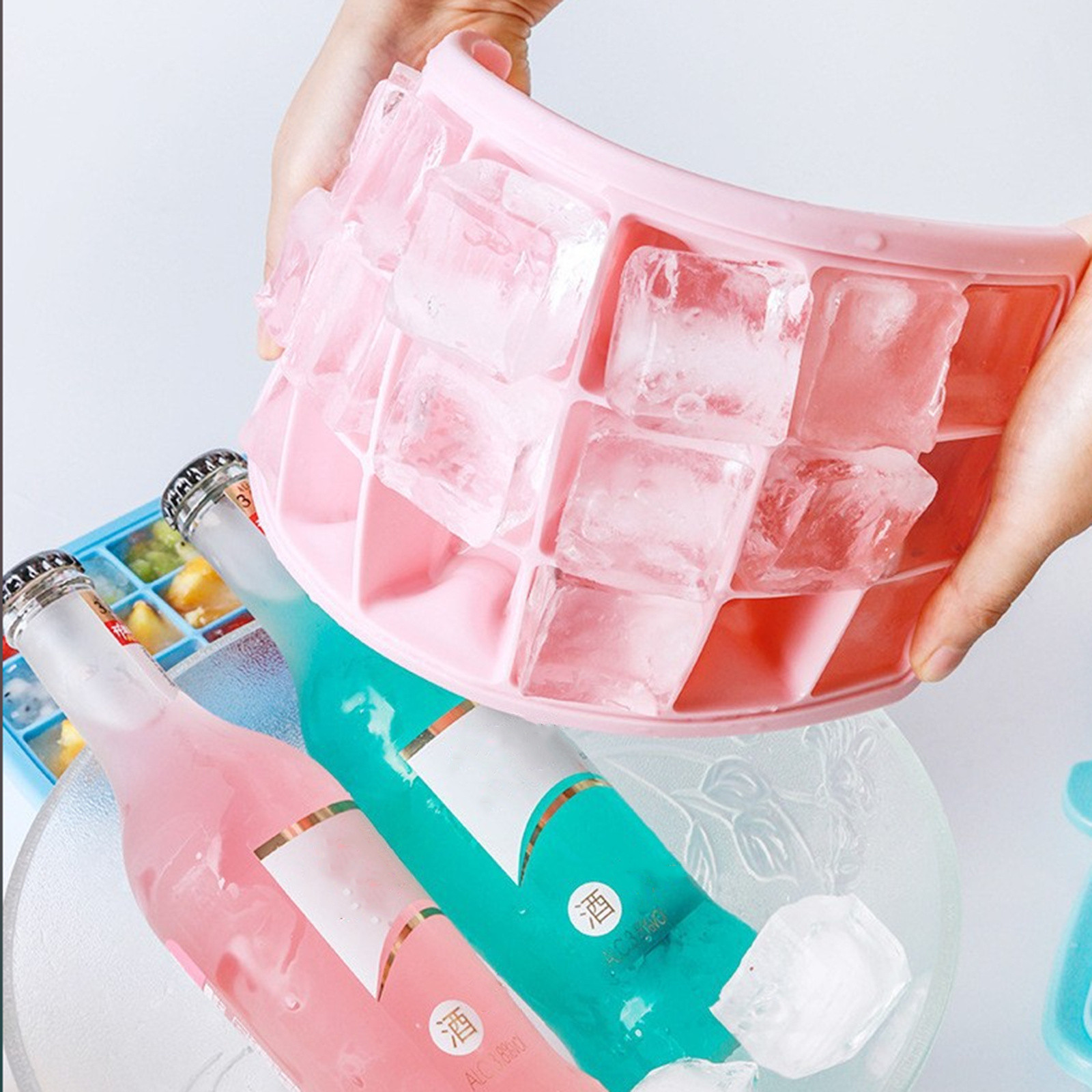 ซิลิโคนก้อนน้ําแข็งถาดพร้อมฝาป - Baby Food Jelly บทวิจารณ์และราคา