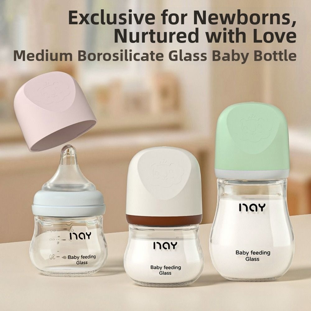 ขวดนมแก้วป้องกันท้องอืดป้องกัน - Baby Food Zone บทวิจารณ์และราคา