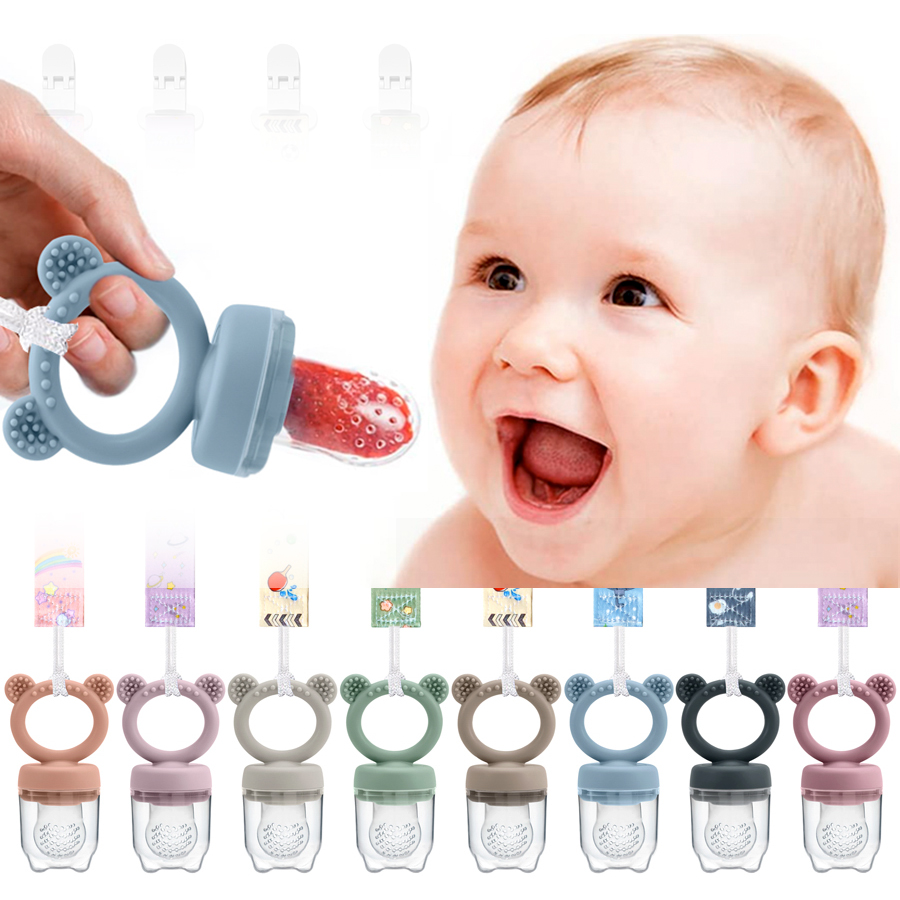 ที่ป้อนผลไม้ยางกัดฟันทำจากซิลิ - Baby Food For 6 Months บทวิจารณ์และราคา
