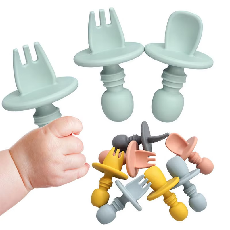 ชุดช้อนส้อมซิลิโคนสำหรับเด็ก ช - Baby Food For 6 Months บทวิจารณ์และราคา