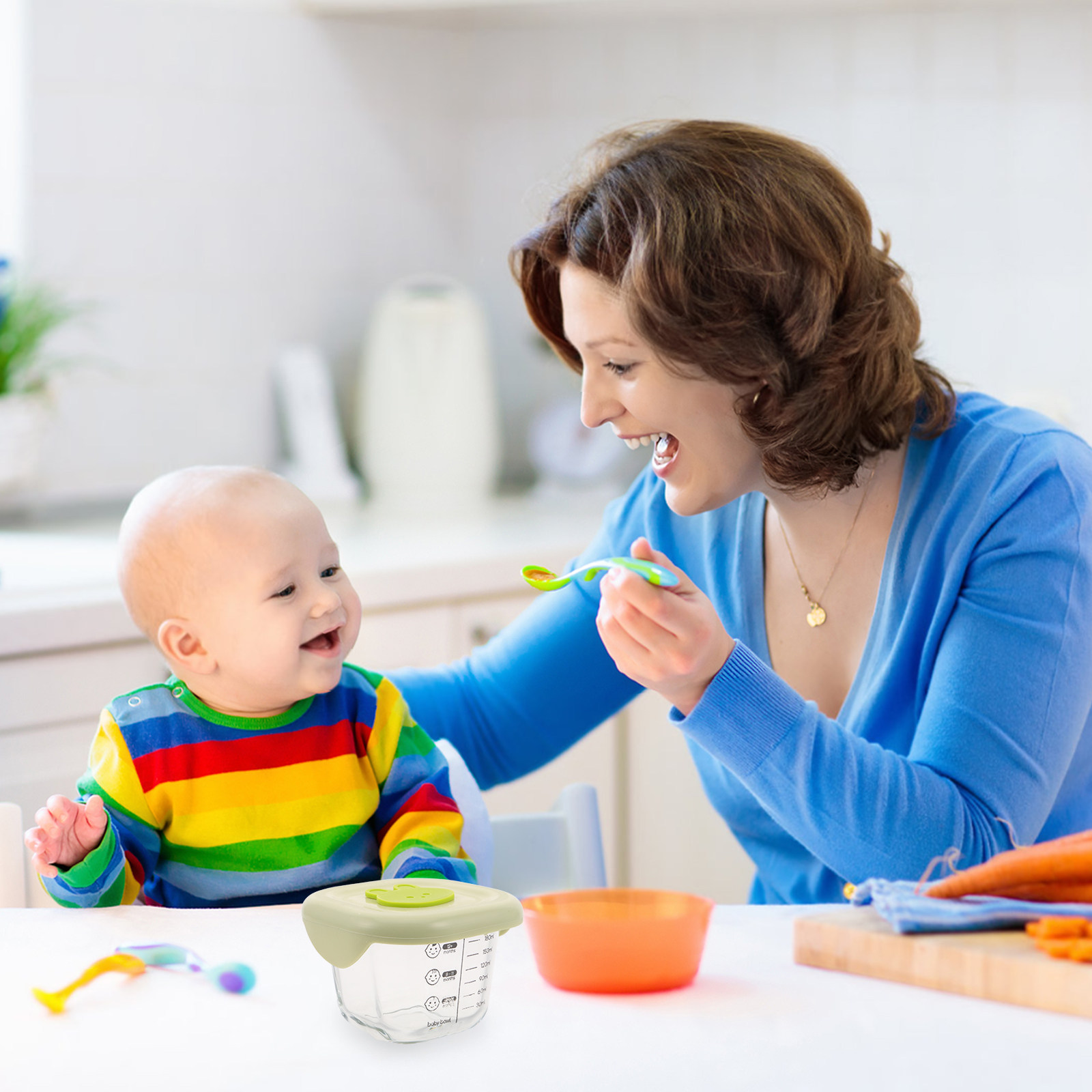 ภาชนะเก็บอาหารเด็ก 2 ชิ้น ขนาด - Baby Food For Travelling บทวิจารณ์และราคา