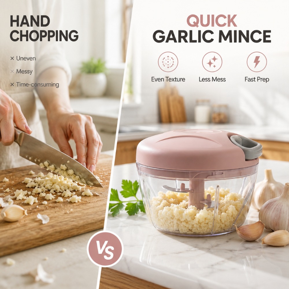 เครื่องบดกระเทียมแบบดึงเชือกด้ - Baby Food Vegetable บทวิจารณ์และราคา